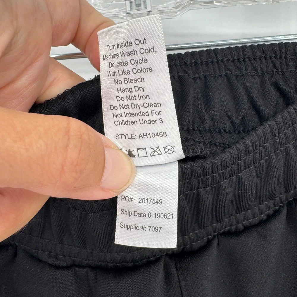 NWOT Weissman Dance Unisex Track Pants AH10468 Black IC Jazz Gymnastics Hip Hop